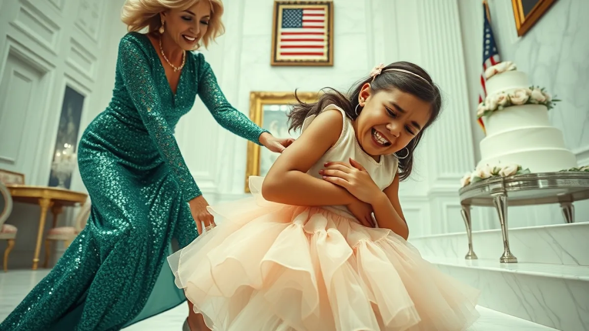 A Rich Woman Pushed A Child Over Wedding Cake - Viral Story