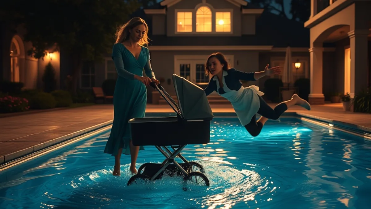 The Rich Stepmother Pushed The Stroller Into The Deep Pool - Viral Story