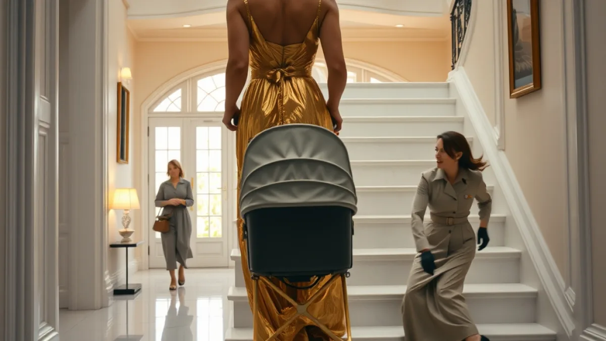The Rich Stepmother Pushed The Stroller And Blamed The Maid
