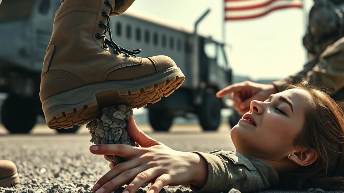 A Silenced Female Soldier Secretly Calls Her High Ranking Father
