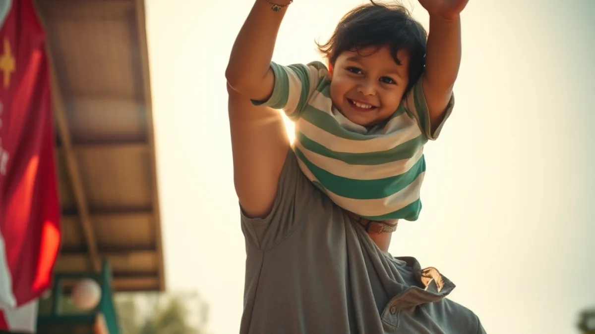 When A Desperate Father Caught His Free-Falling Child