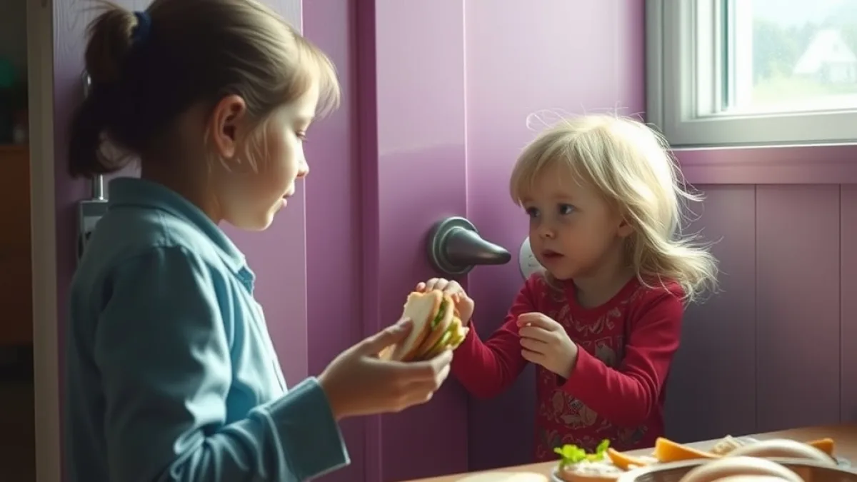 Her Daughter Fed Small Sandwiches To The Locked Door Until He Opened It - Viral Story