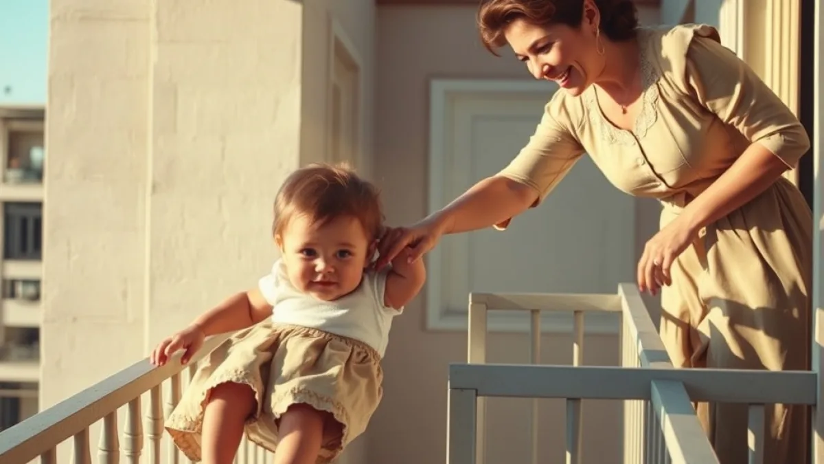 Wealthy Woman Pushes Toddler off Balcony Before Maid Slides to Catch Her - Viral Story