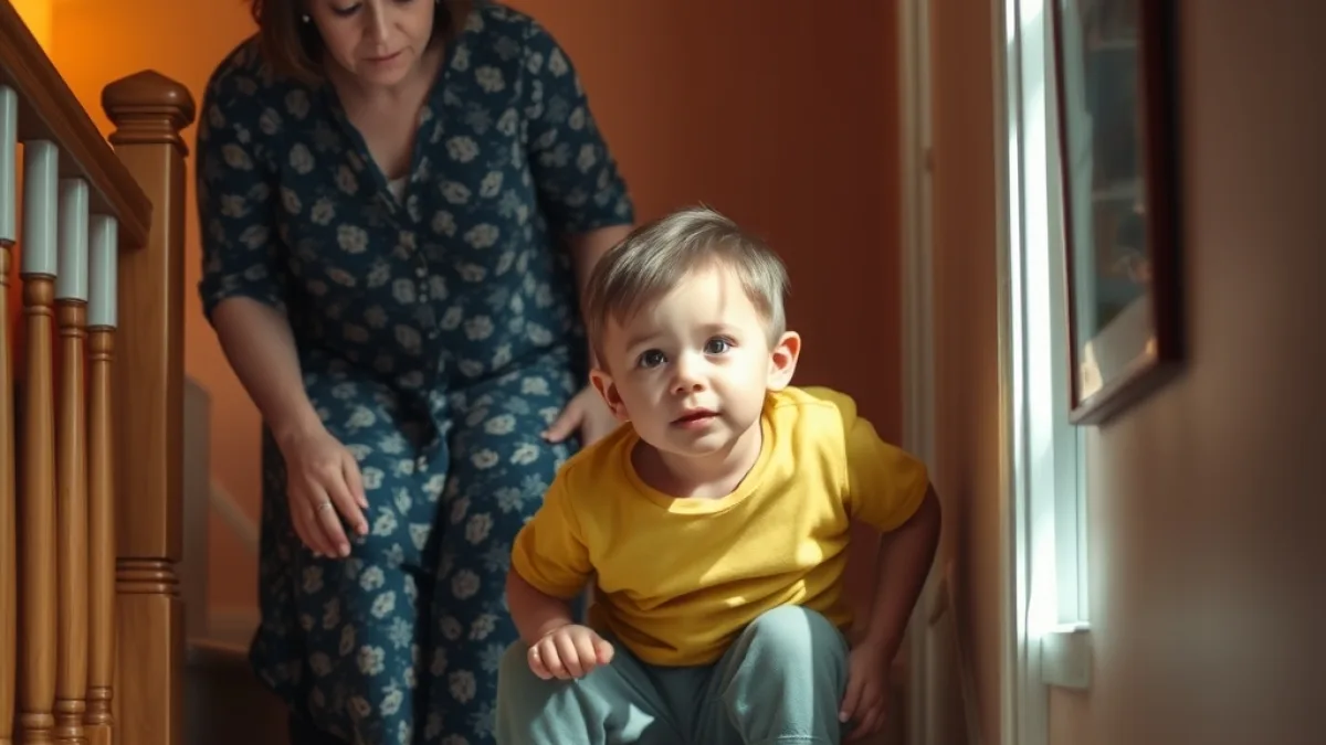 Her Stepmother Pushed Him Down The Stairs Until The Camera Proved Everything - Viral Story