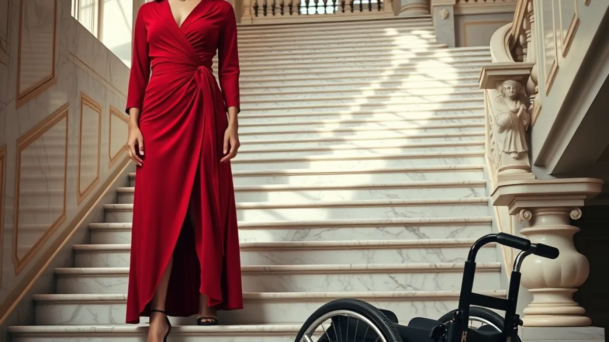 A Evil Stepmother Pushes An Elderly Woman Down The Stairs