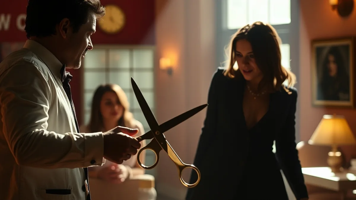 The Midnight Scissors Incident That Tore Apart a Billionaire Family Dynasty