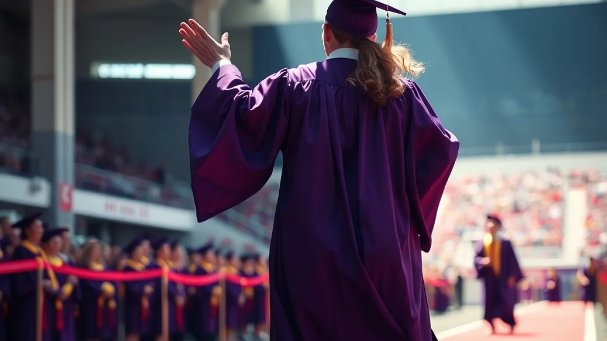 When the Plum Purple Gown Crossed the Final Line