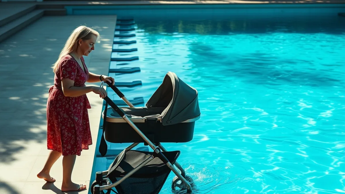 Pushed The Stroller Into The Deep Pool The Stepmother