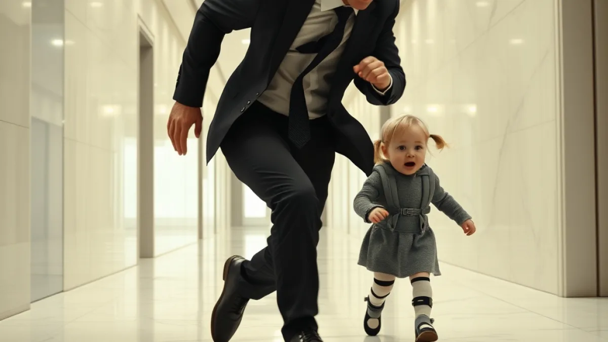 A Father Finds His Children In Danger At His Office