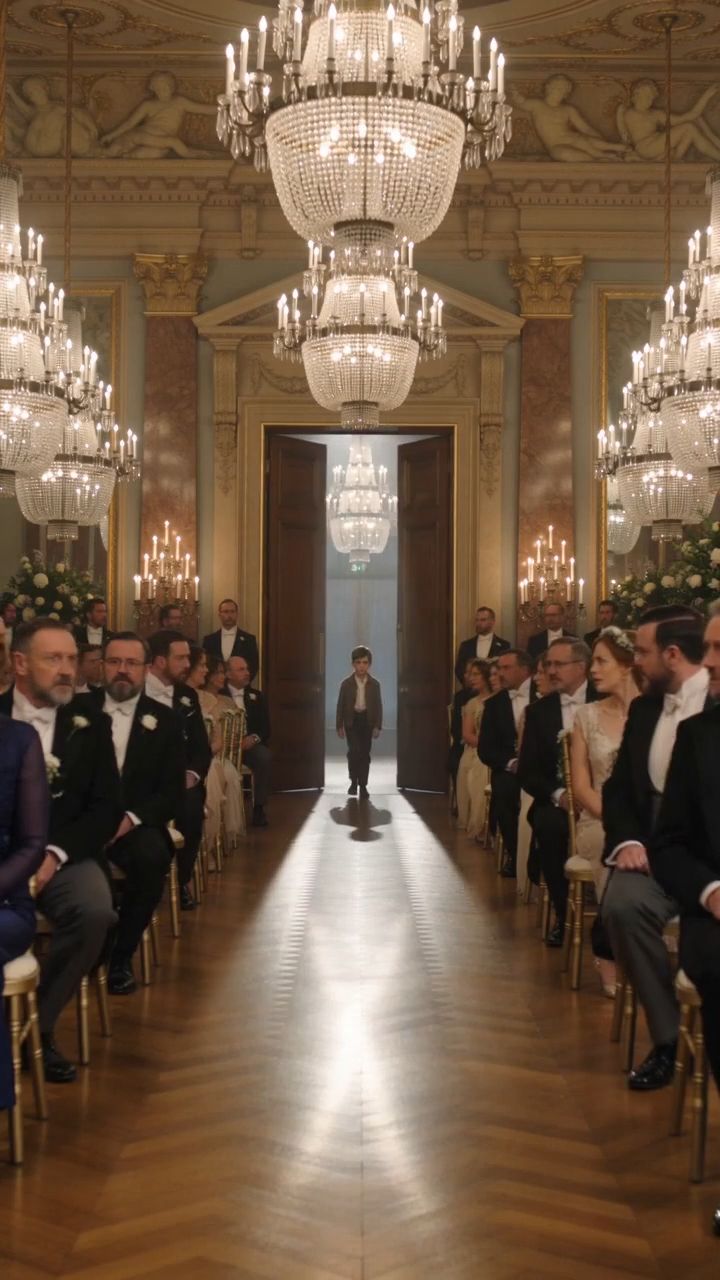 The Grand Windsor Ballroom sparkled beneath magnificent crystal chandeliers