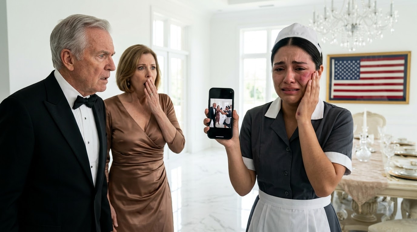 Her Billionaire Stepmother Slapped The Maid Until The Poison Video Played