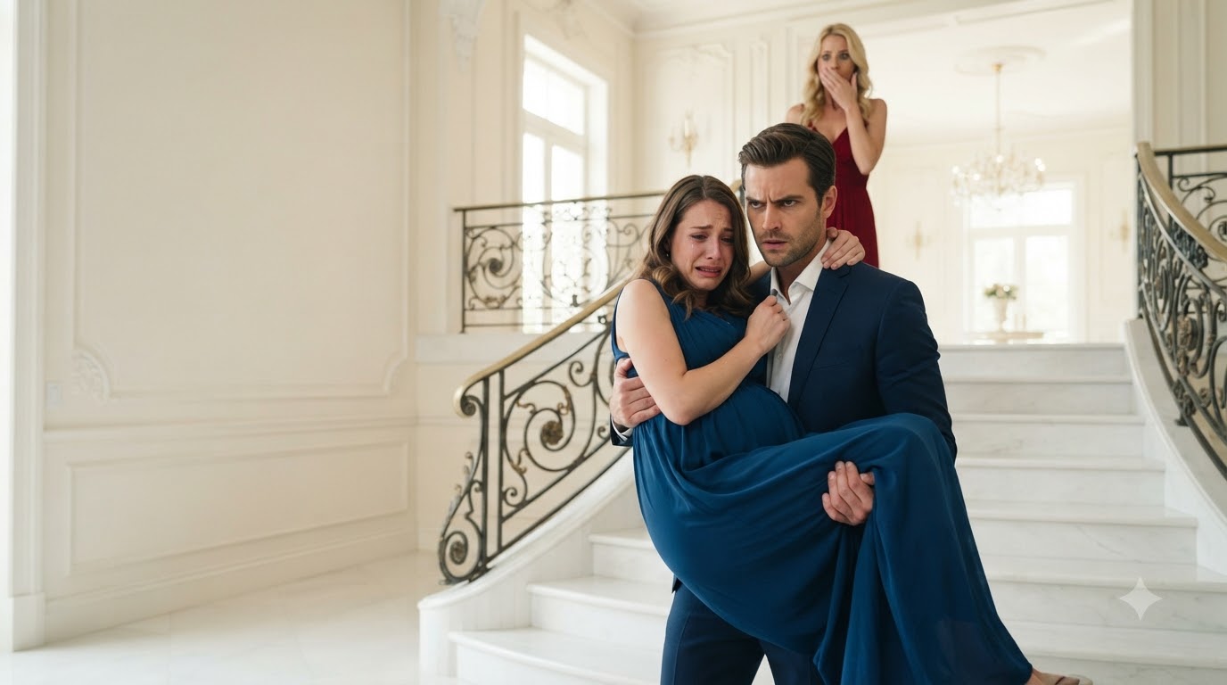 Her Stepmother Pushed Her Down The Stairs But He Caught Her