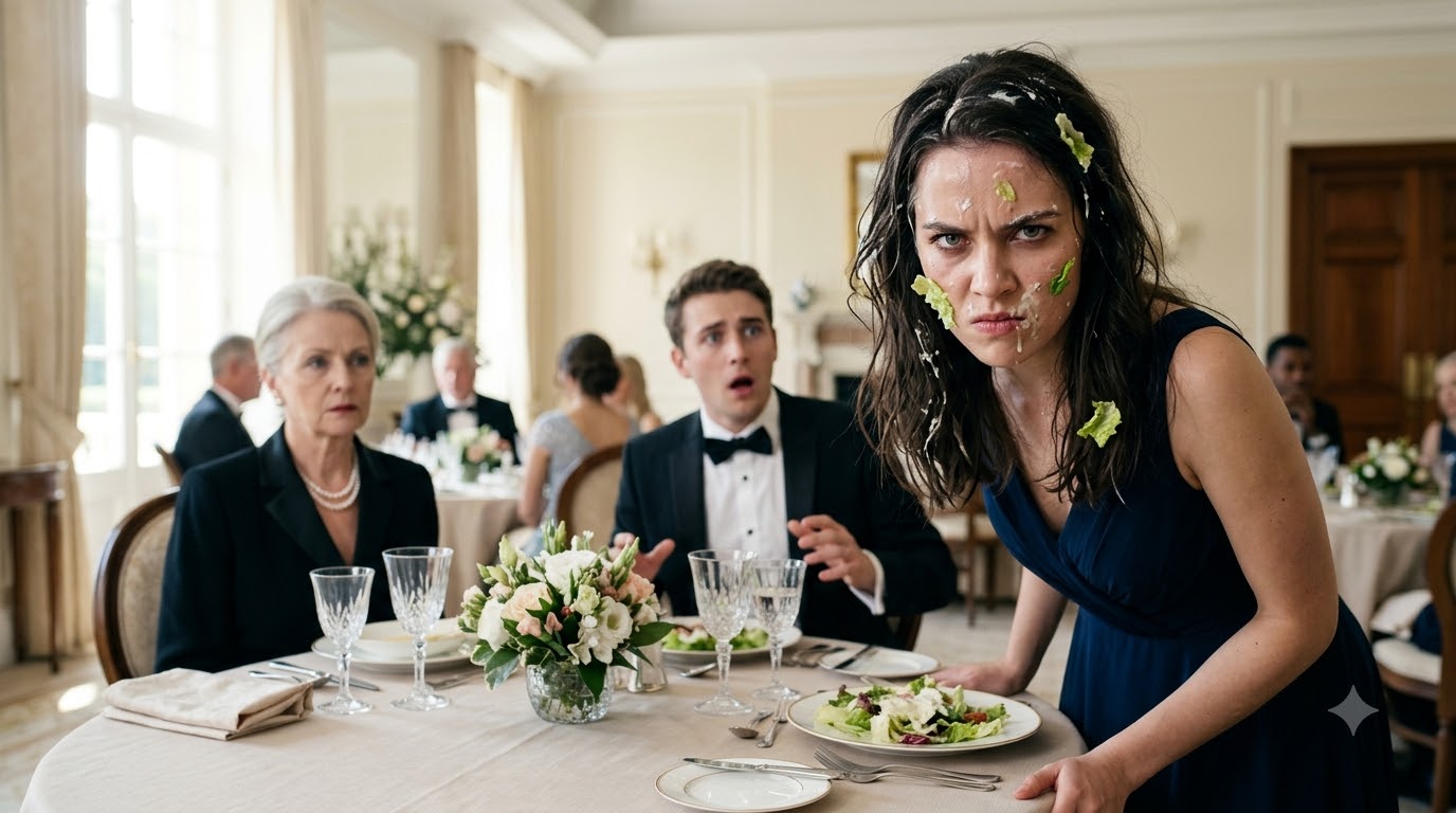 Her Mother-In-Law Pushed Her Head Into A Bowl Of Salad