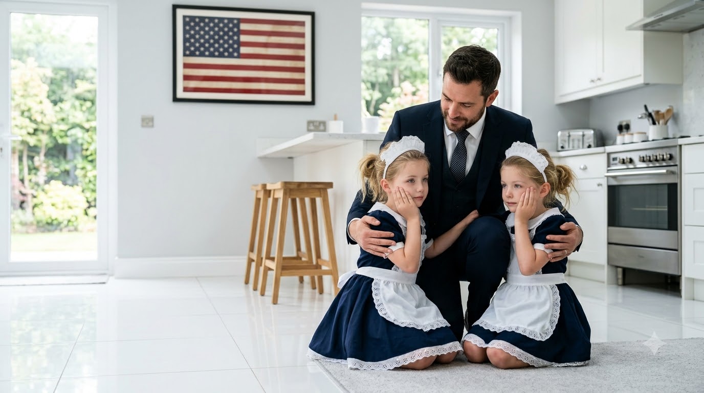 The Billionaire Caught His Wife Hitting The Maid Twins After Finding Security Footage