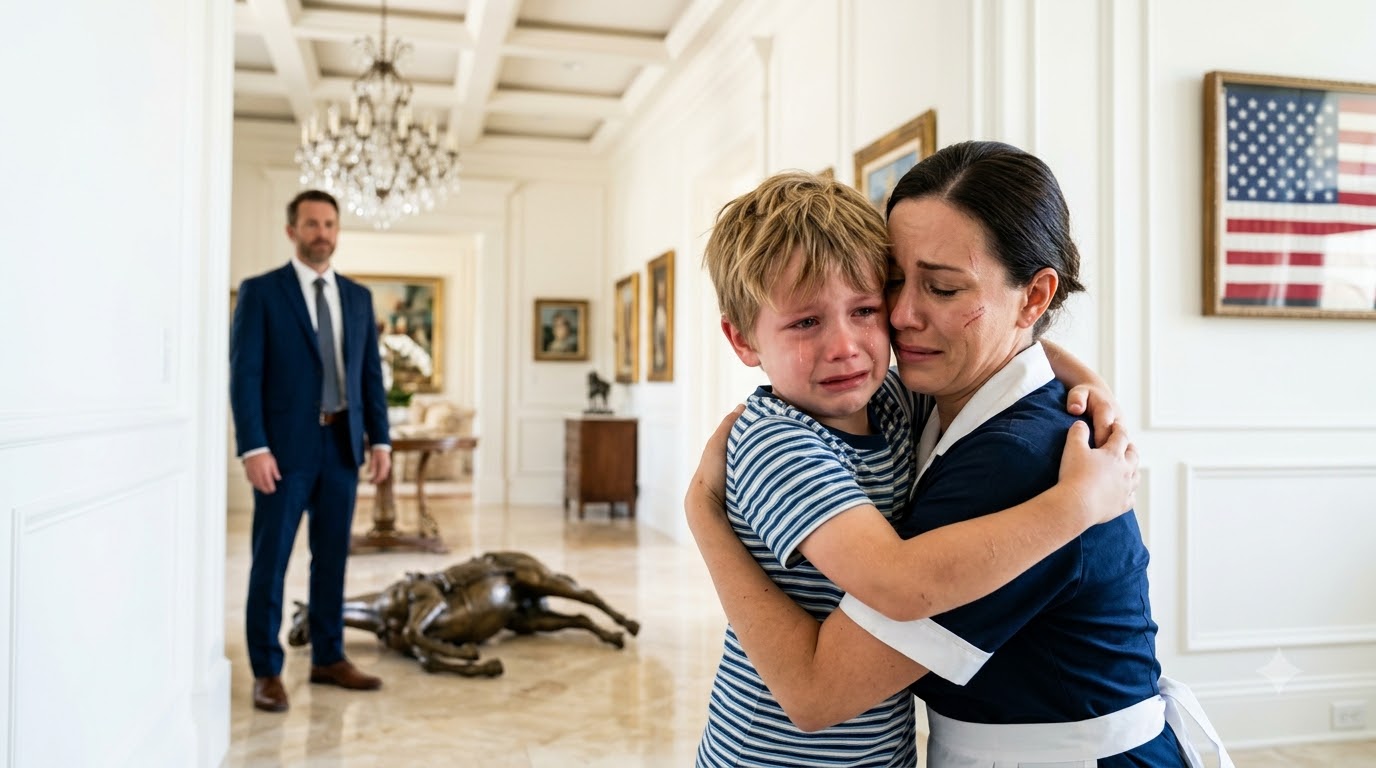 Widower Sees Son Hug Maid After Years Of Silence In Mansion Hall - Viral Story