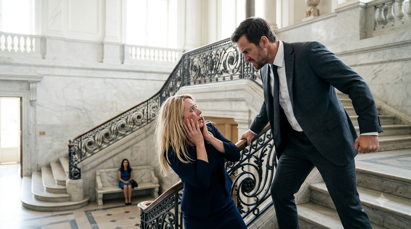 The Billionaire's Ex Pushed His Pregnant Wife Down The Marble Stairs