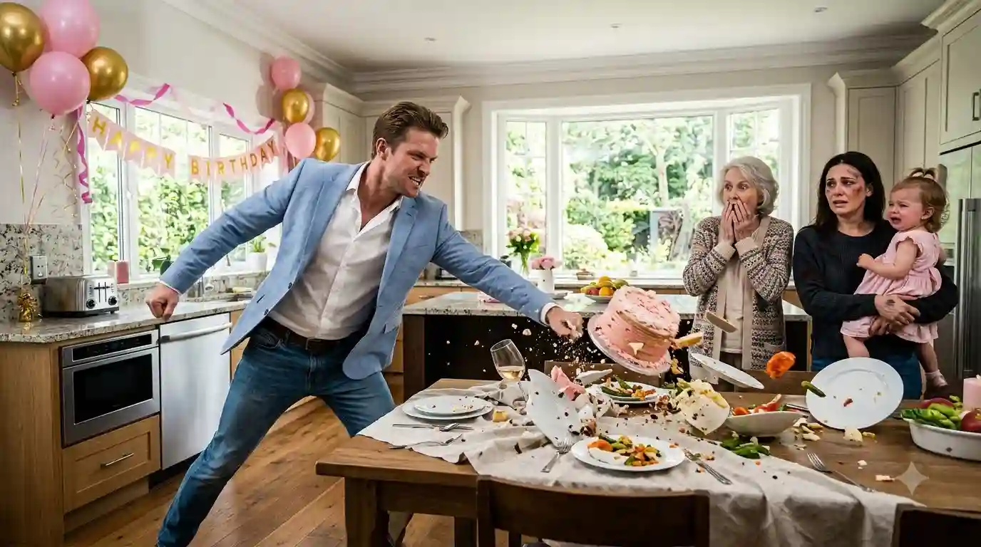 He Smashed His Mother's Birthday Cake When He Saw His Wife's Bruised Face