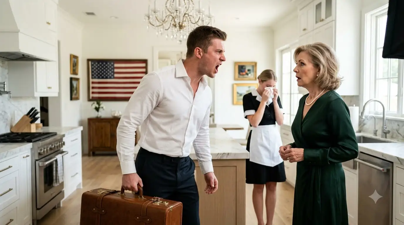 Billionaire Son Returns Early From Trip And Finds Mother Abusing Maid In Kitchen
