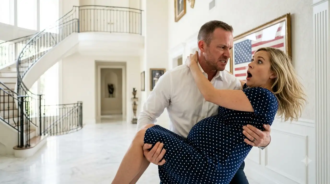 Billionaire Catches Falling Pregnant Wife Off Mansion Balcony