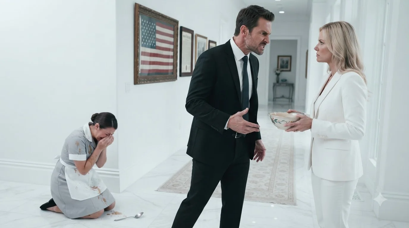 Her Stepmother Poured Soup Over The Maid In The Hallway