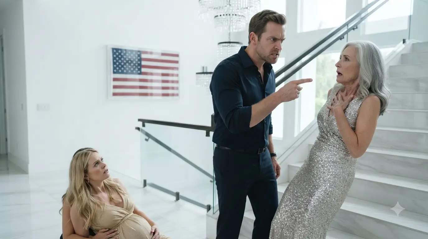 The Billionaire's Sister Pushed His Pregnant Wife Down The Stairs