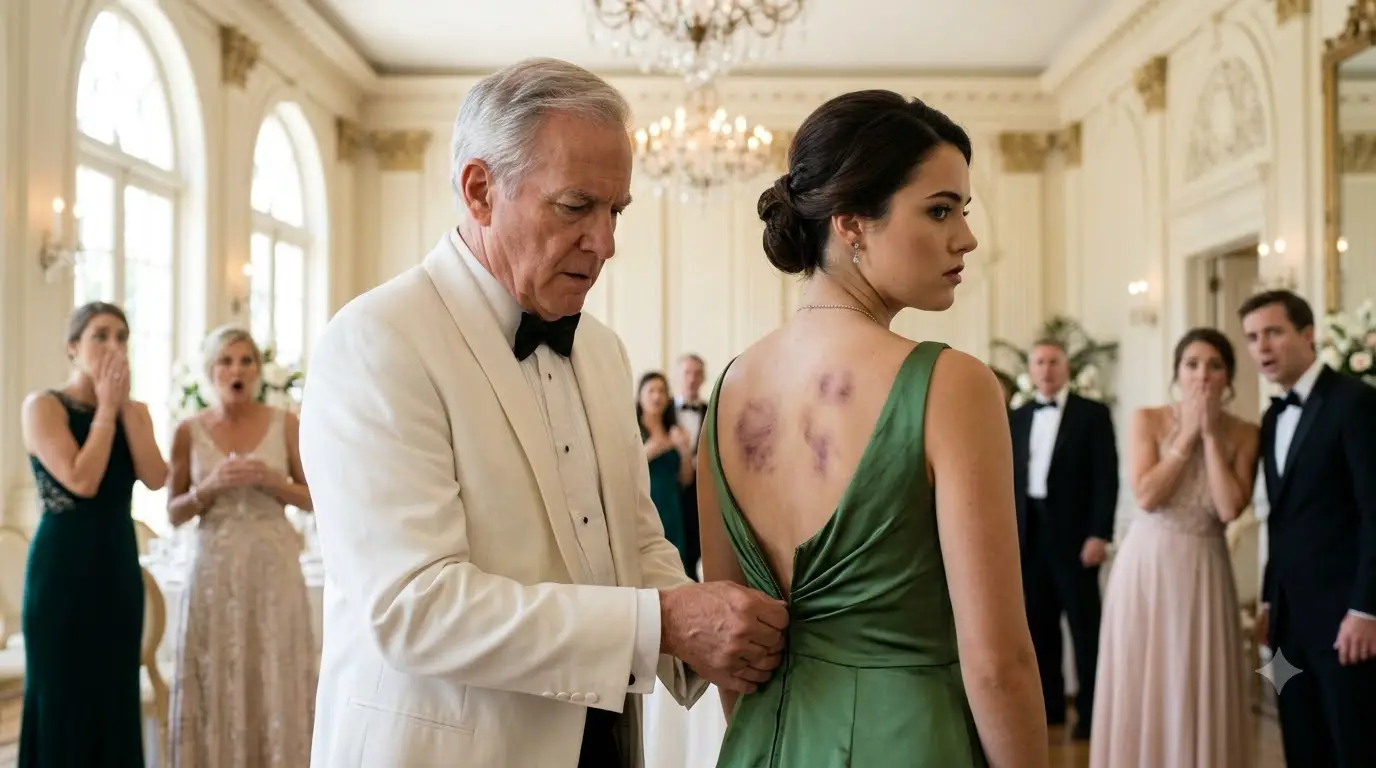A Father Unzips Her Dress And Uncovers The Cruel Secret